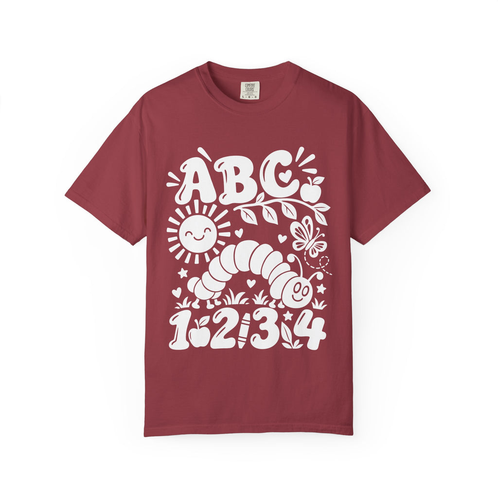 ABC 1-2-3 Educational T-Shirt — Cute Caterpillar Alphabet & Numbers Tee
