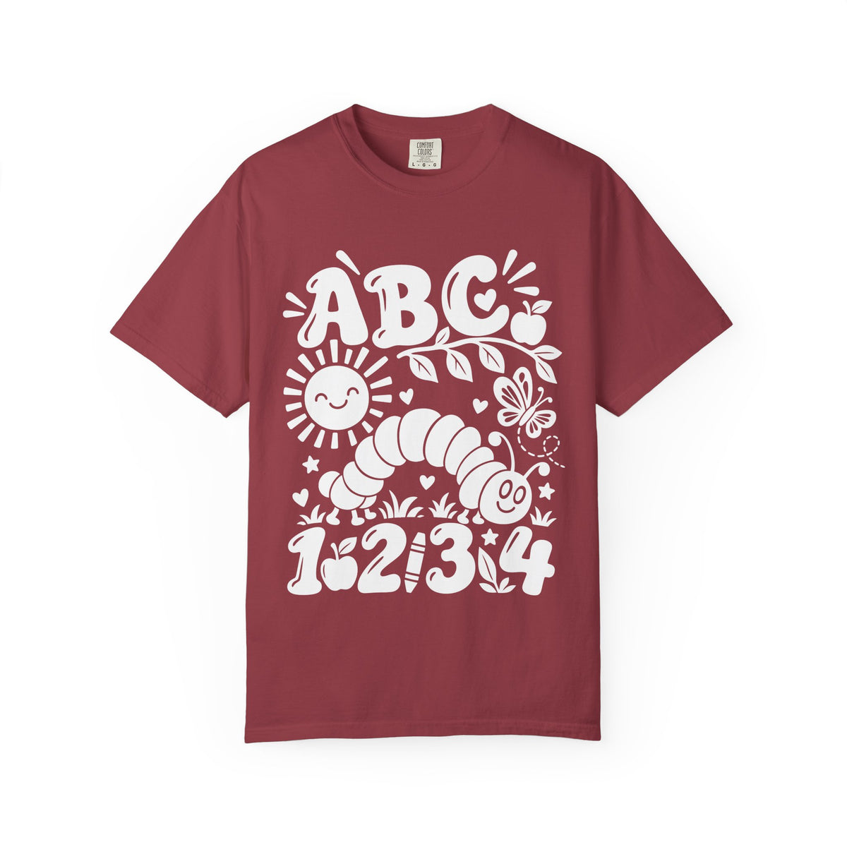 ABC 1-2-3 Educational T-Shirt — Cute Caterpillar Alphabet & Numbers Tee