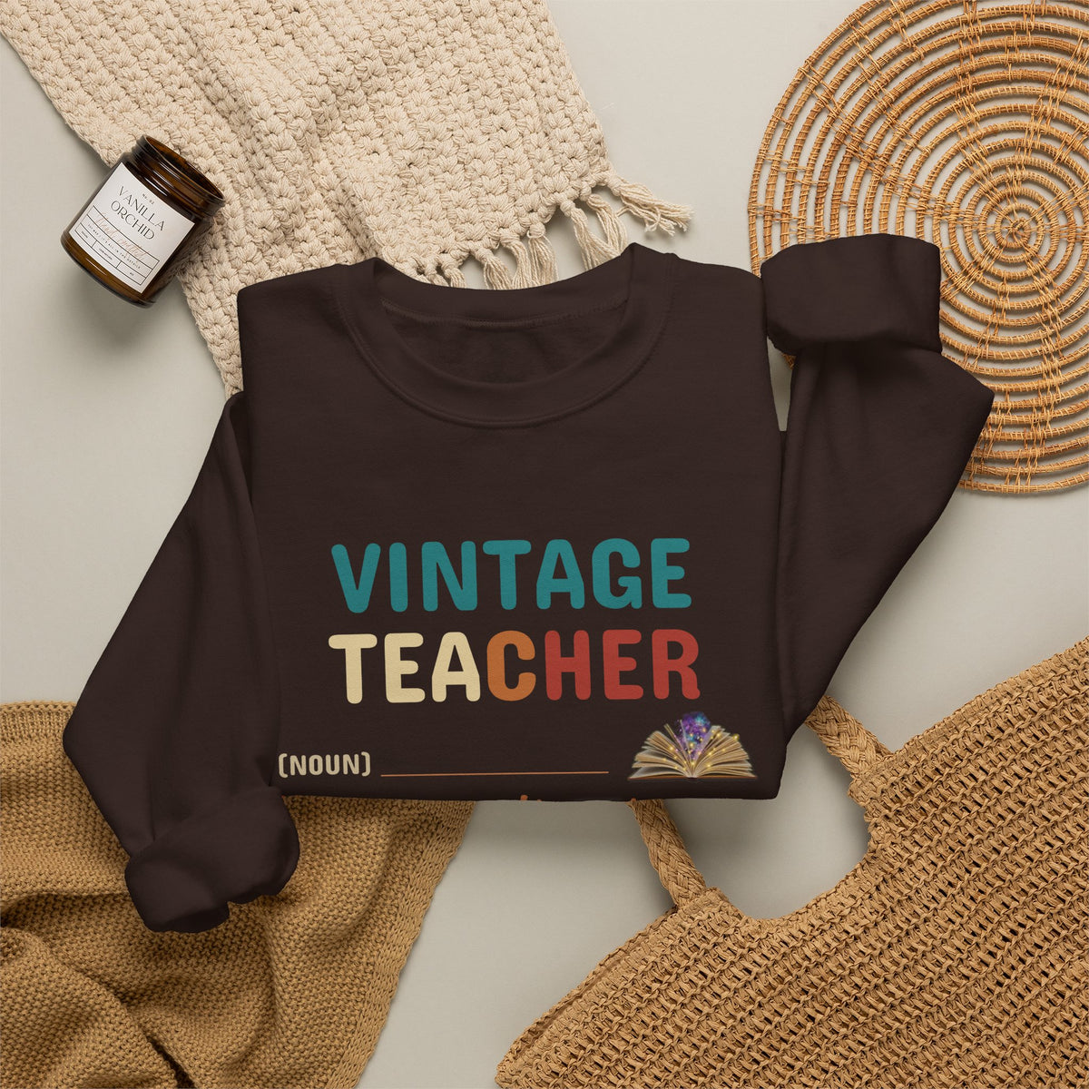 Vintage Teacher Quote Crewneck Sweatshirt