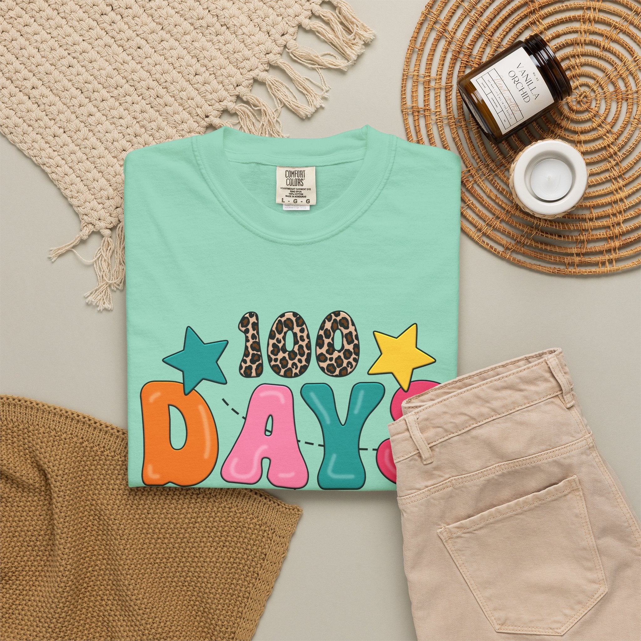 100 Days of School T-Shirt — Colorful Kids Celebration Tee