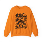ABC 1234 Alphabet & Numbers Educational Crewneck Sweatshirt
