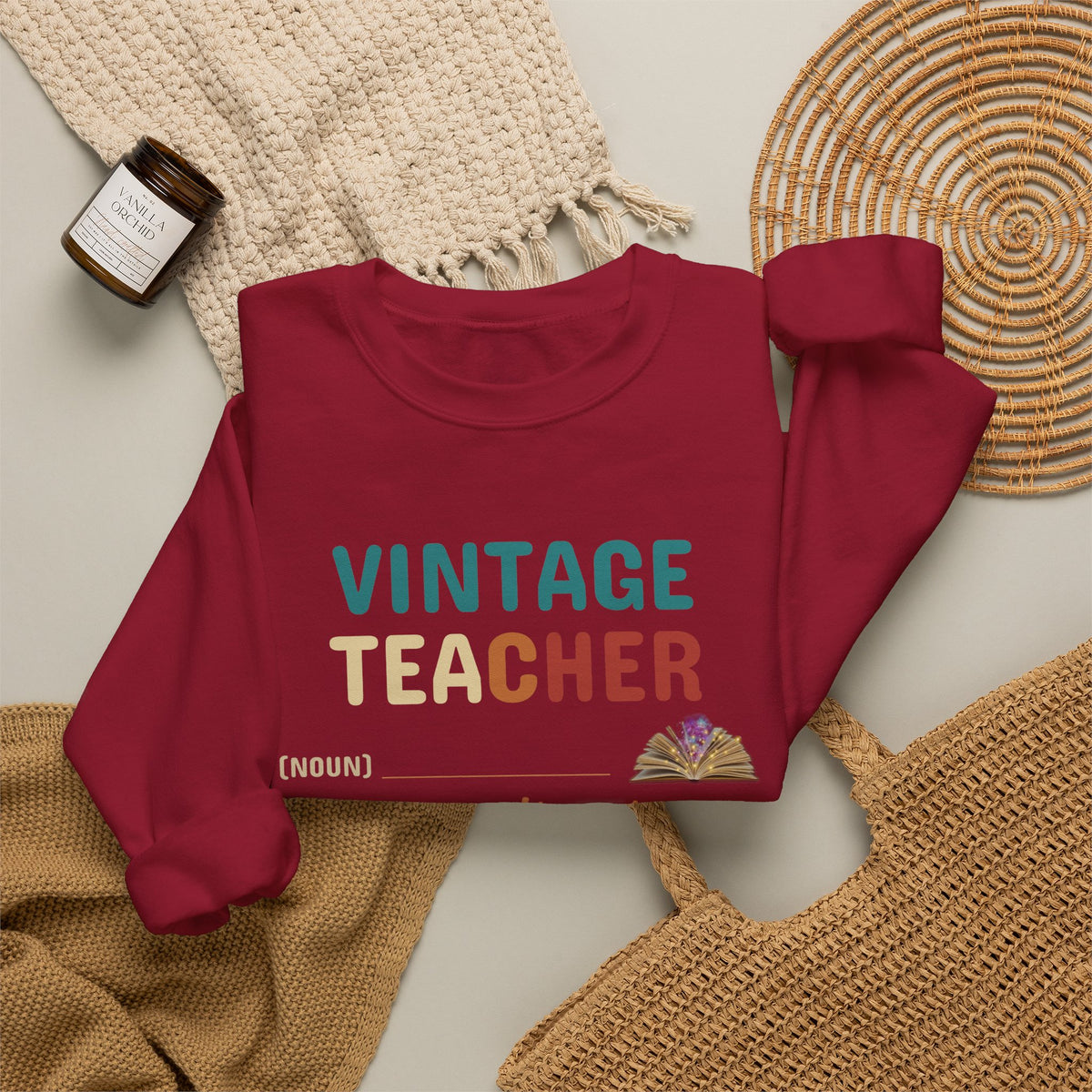 Vintage Teacher Quote Crewneck Sweatshirt
