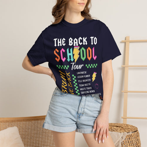 Back to School Tour T-Shirt — Retro Teacher Humor Tee ("Bruh! We Back")