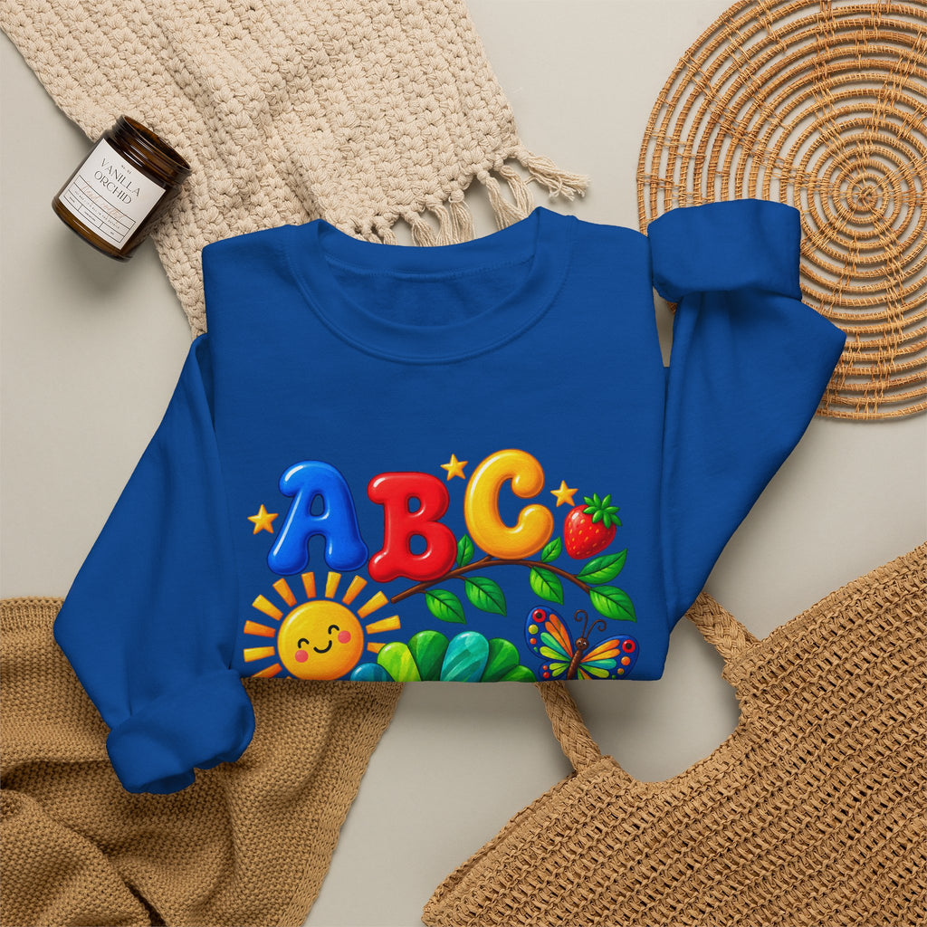 ABC 1234 Educational Kids Crewneck Sweatshirt