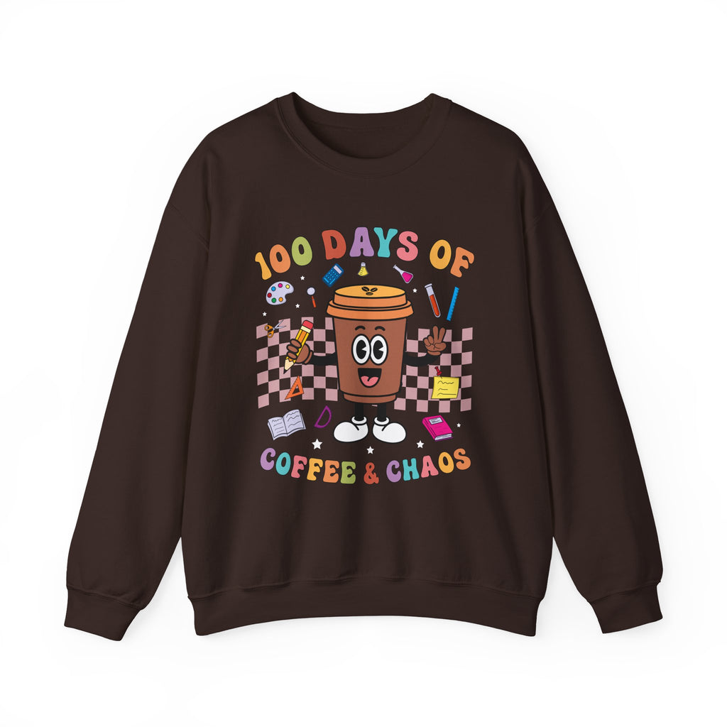 100 Days of Coffee & Chaos Crewneck Sweatshirt