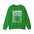 Teacher Nutrition Facts Crewneck Sweatshirt