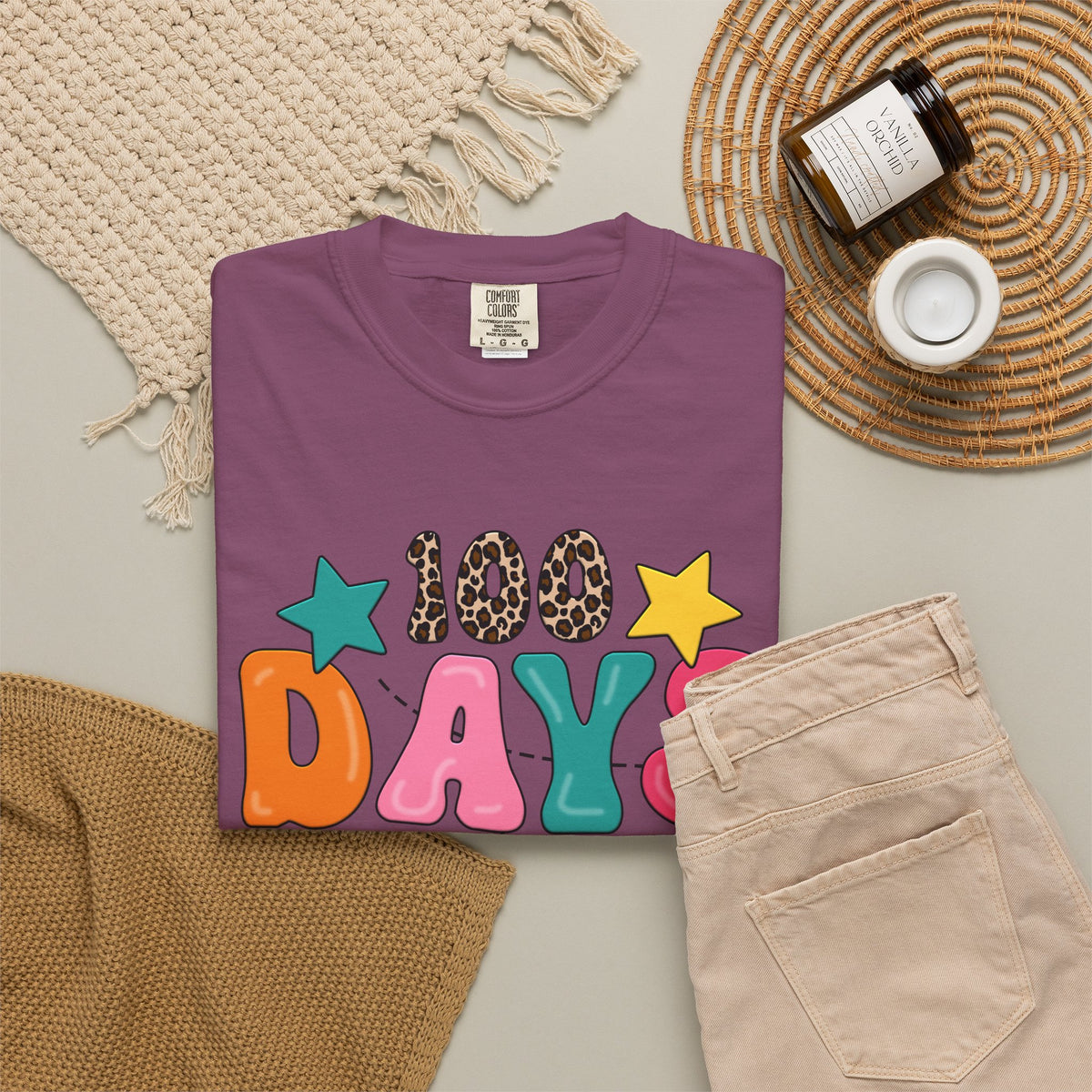 100 Days of School T-Shirt — Colorful Kids Celebration Tee