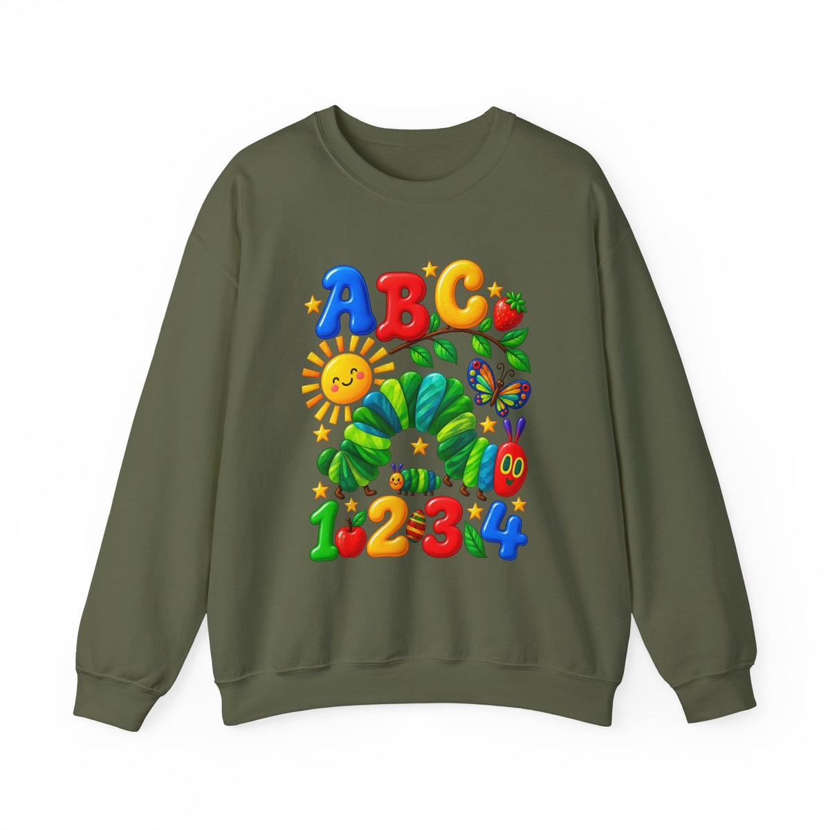 ABC 1234 Educational Kids Crewneck Sweatshirt