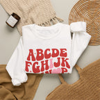 Alphabet ABC Sweatshirt – Playful Red Letter Crewneck