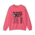 The Power of Yet Sweatshirt – Motivational Growth Mindset Crewneck
