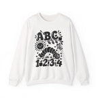 ABC 1234 Alphabet & Numbers Educational Crewneck Sweatshirt