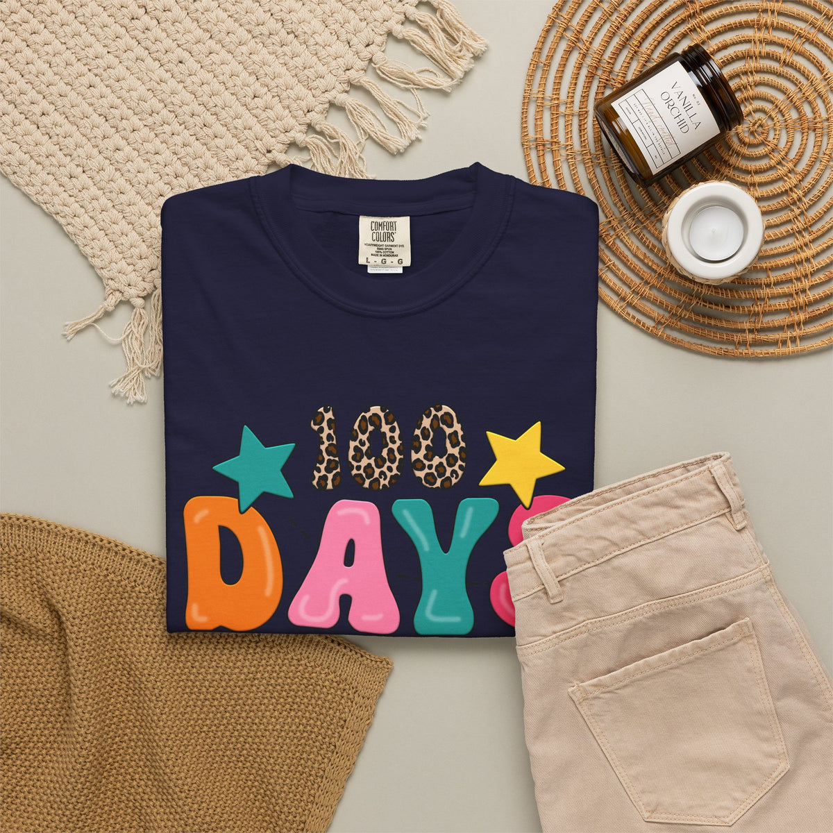 100 Days of School T-Shirt — Colorful Kids Celebration Tee