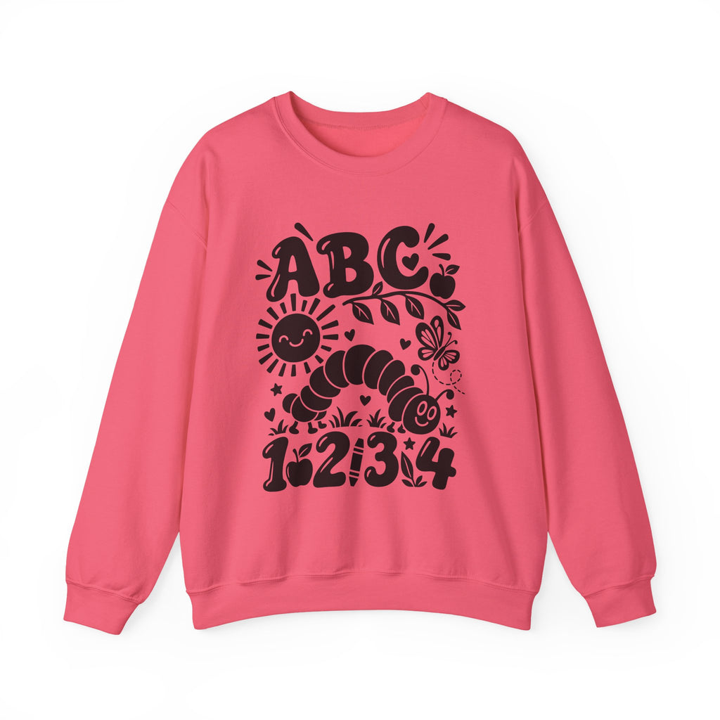 ABC 1234 Alphabet & Numbers Educational Crewneck Sweatshirt