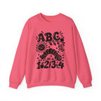 ABC 1234 Alphabet & Numbers Educational Crewneck Sweatshirt