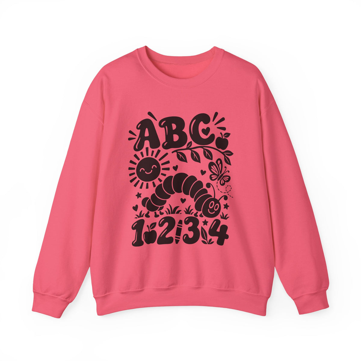 ABC 1234 Alphabet & Numbers Educational Crewneck Sweatshirt