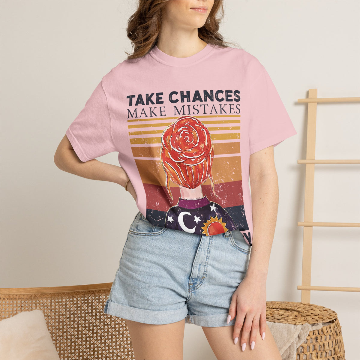 Take Chances Make Mistakes Get Messy T-Shirt — Retro Artsy Encouragement Tee