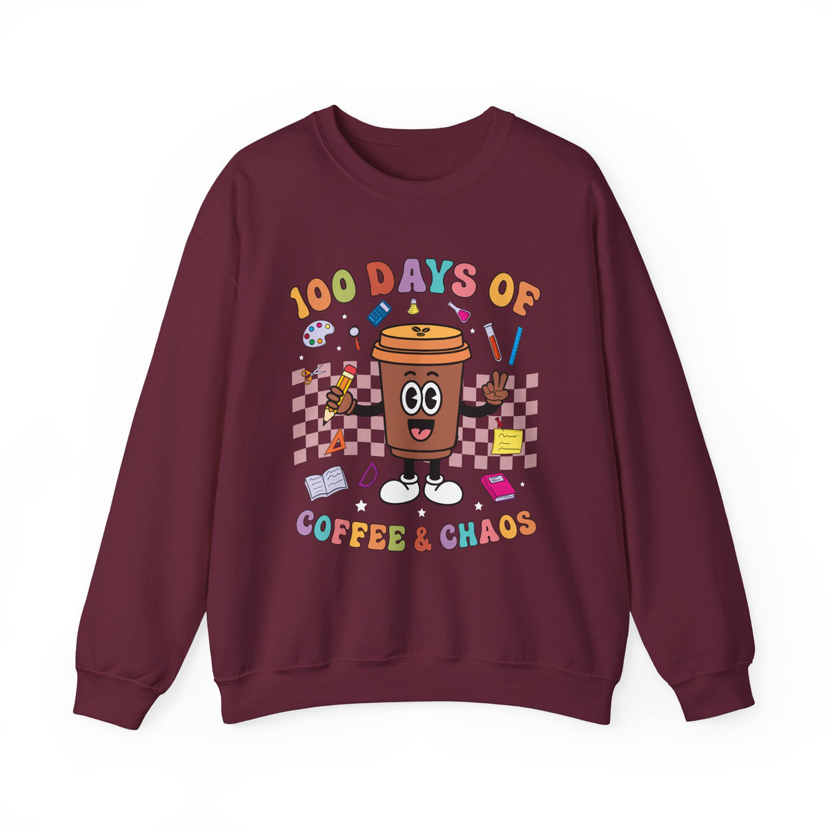 100 Days of Coffee & Chaos Crewneck Sweatshirt