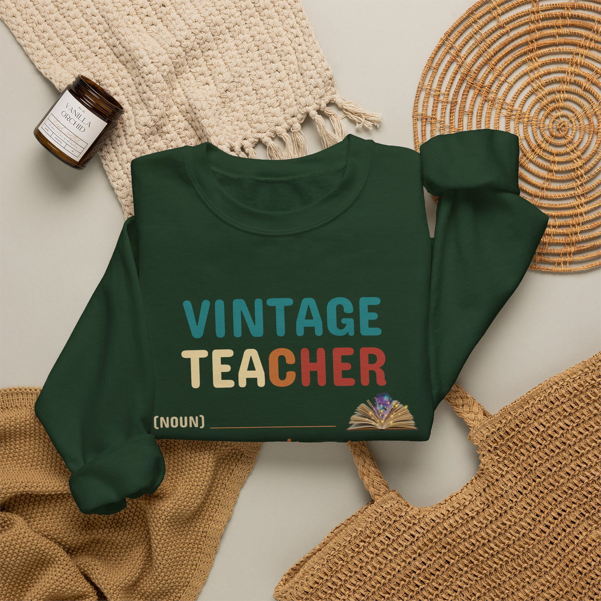 Vintage Teacher Quote Crewneck Sweatshirt